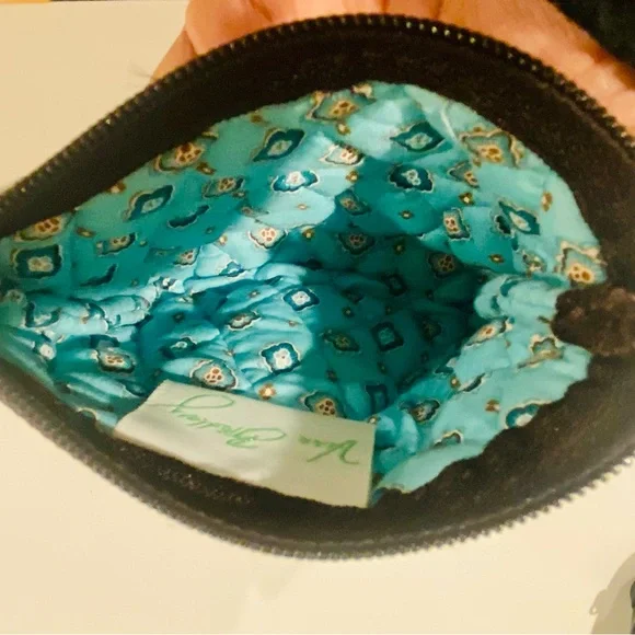 Vera Bradley Blue and Brown Patterned  Cottagecore Boho Clutch Earthy Hippie - Picture 3 of 3